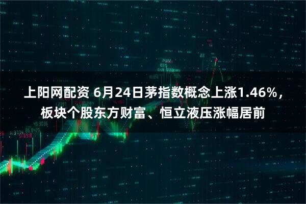 上阳网配资 6月24日茅指数概念上涨1.46%，板块个股东方财富、恒立液压涨幅居前