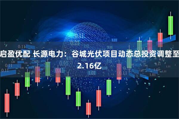 启盈优配 长源电力：谷城光伏项目动态总投资调整至2.16亿